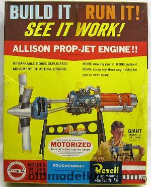 Revell 1/11 Allison Prop-Jet (Turbo Prop) Engine 501-D13 - Motorized, H1552-598 plastic model kit